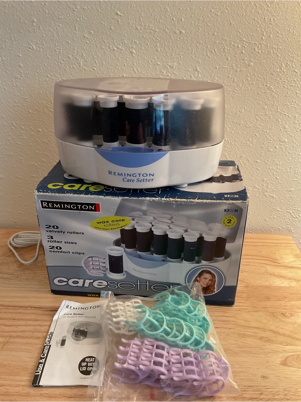 Remington Care Setter Heated Roller Set w/box, clips , instructions